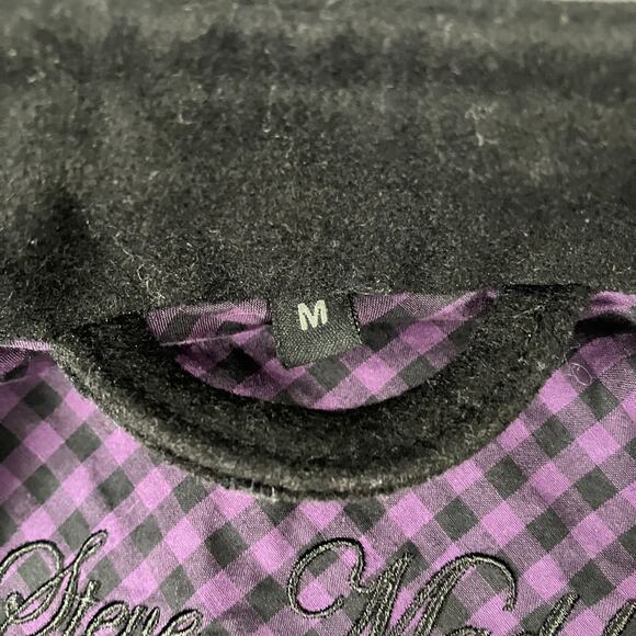 Steve Madden Women’s Black Military Coat Medium Wool Blend Long Jacket - Picture 7 of 15